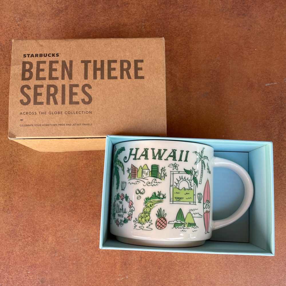 Starbucks Been There Series Hawaii Green Ceramic Coffee Mug Collectible